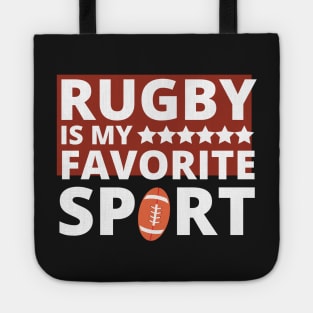 Rugby Is My Favorite Sport Love Rugby Fans League Ball Player Tote