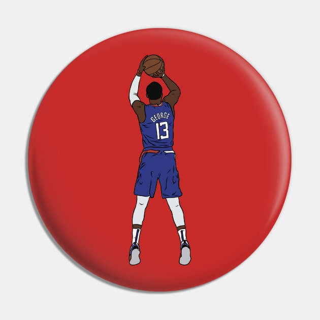 Paul George Jumpshot Pin by rattraptees