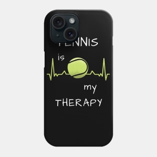 Tennis is my therapy heartbeat Phone Case