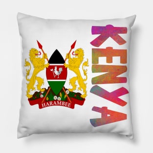 Kenya Coat of Arms Design Pillow