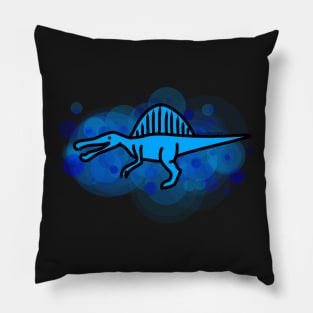 Blue Spineosaurus Rainbow Dinosaurs Series Pillow