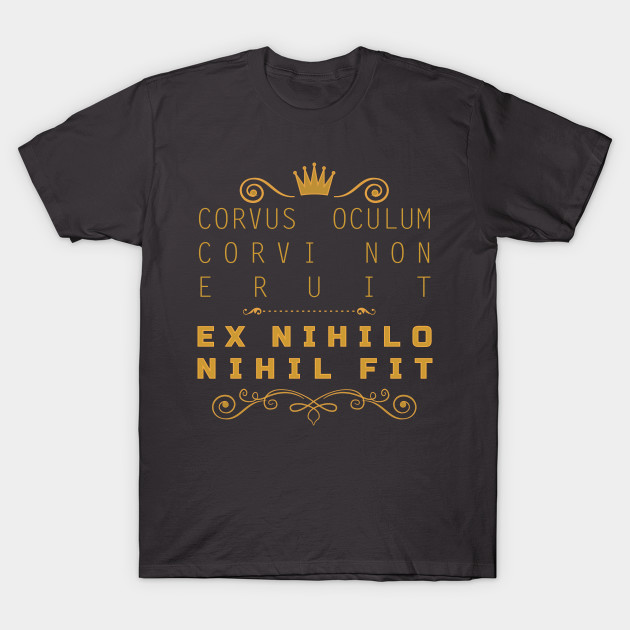 Ex Nihilo Nihil Fit Nihilism Maglietta Teepublic It