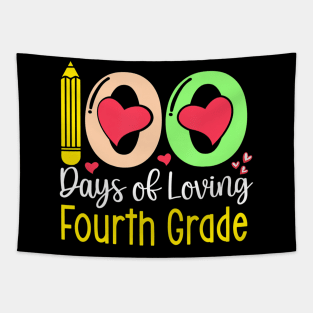 100 Days Of Loving 4Th Grade 100Th Day Of School Teacher Tapestry