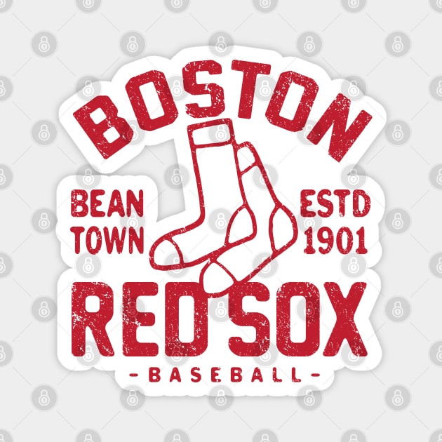 Boston Red Sox Retro 1 by Buck Tee Magnet by Buck Tee