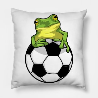 Frog with Soccer ball Pillow