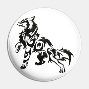 Tribal Wolf Pin