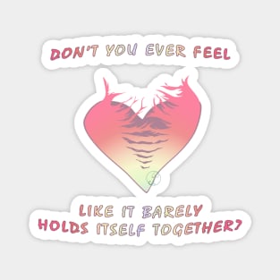 Pastel Goth heart that barely holds Magnet