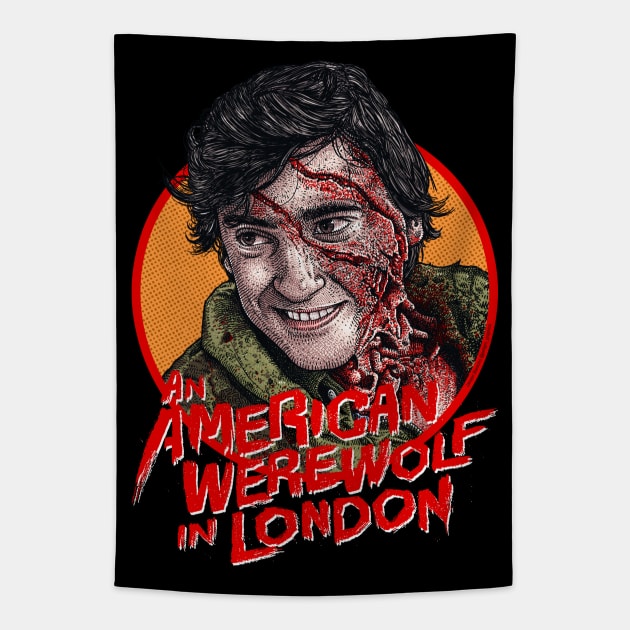 An American werewolf In London Tapestry by PeligroGraphics