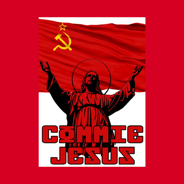 Commie Jesus Soviet Flag by artpirate