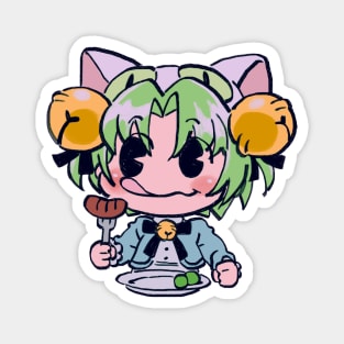 I draw that funny picture of dejiko eating sausage / di gi charat Magnet