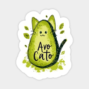 Avo Cato T-Shirt | Adorable and Funny Avocado Cat Lover Tee Magnet