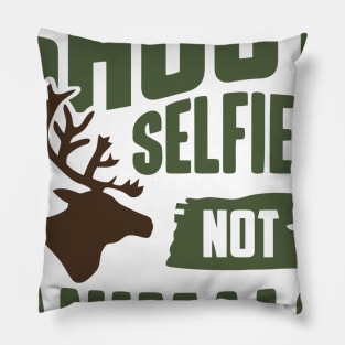 Shoot Selfies Not Animals Pillow