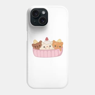 Cat Bowl Sundae Ice Cream Kawaii Phone Case