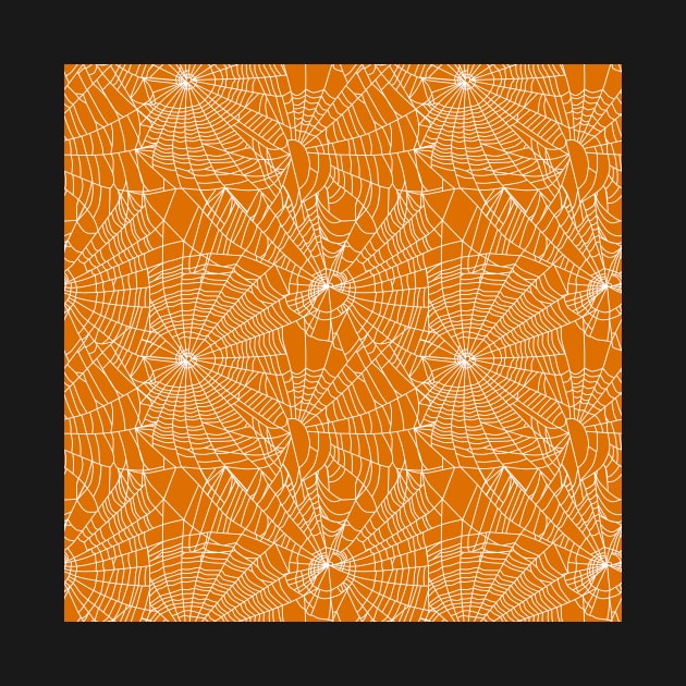 Orange Spider Webs by sandpaperdaisy