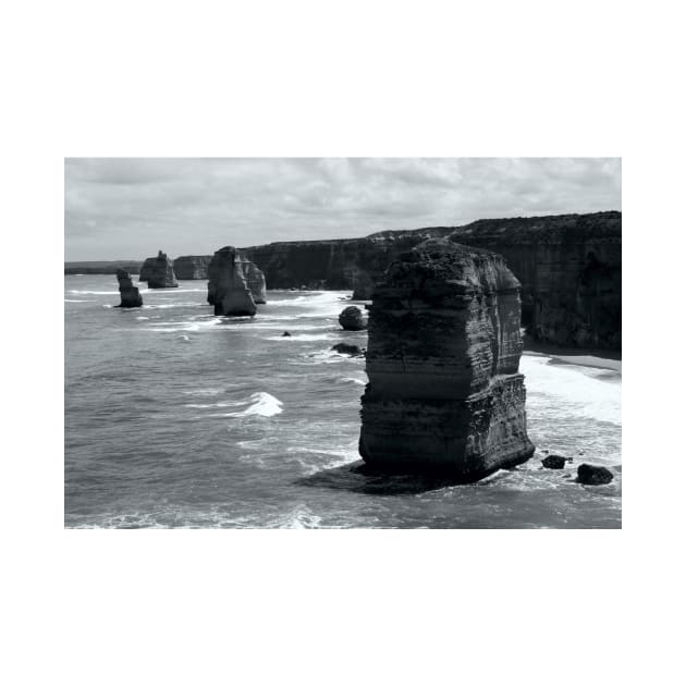 The Twelve Apostles in Black and White by JohnDalkin