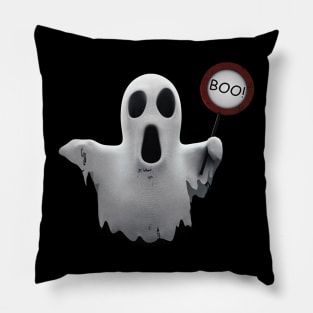 Ghost holding Boo sign! Pillow
