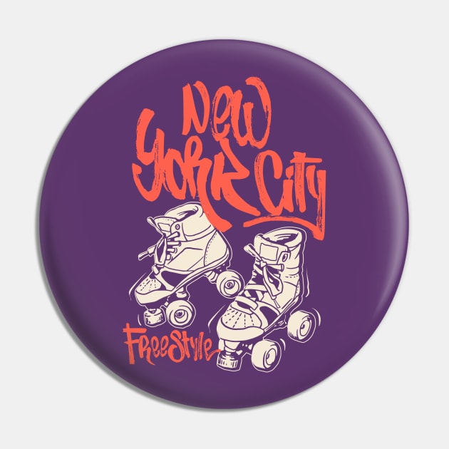 New York City Freestyle Pin by swaggerthreads