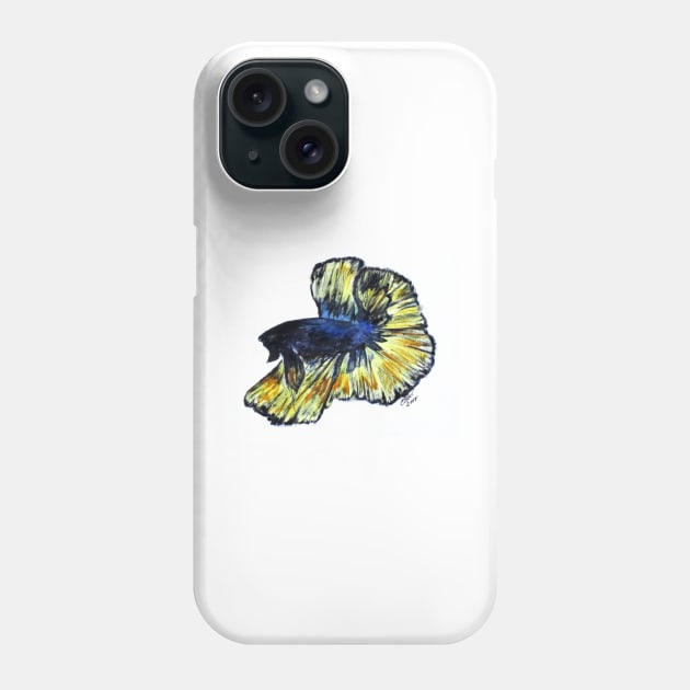 Art Doodle No. 34 Betta Fish Phone Case by cjkell