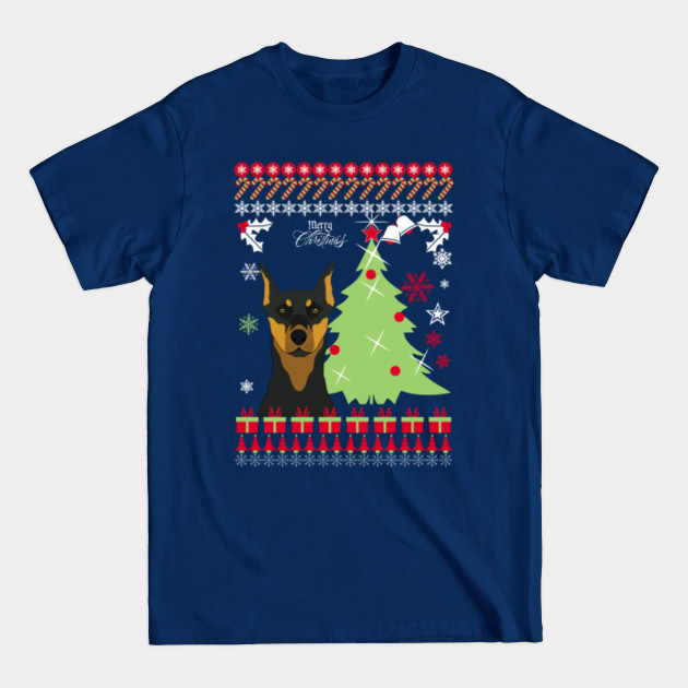 Discover Dorberman Ugly Christmas Sweater - Dog - T-Shirt