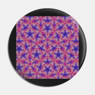 Gold Pink and Purple Mandala and Star Pattern Pin