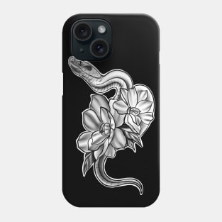 Snake with Flowers Phone Case