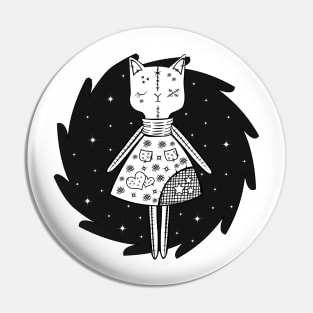 Halloween Story - Voodoo Cat Doll Pin