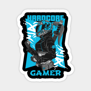 Hardcore Gamer Blue Ninja Magnet