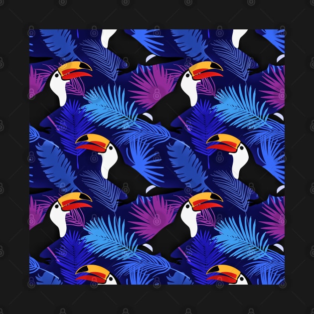 Tropical Bright Pattern with Toucans by TheSkullArmy