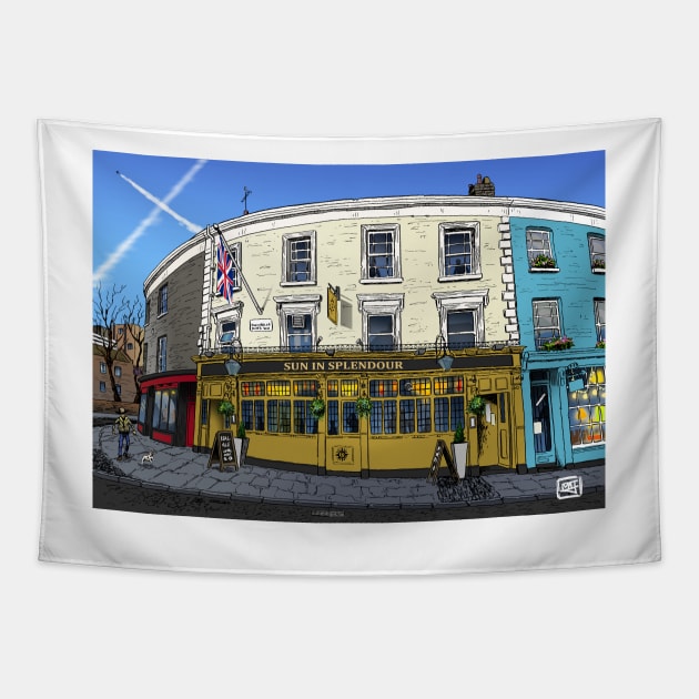 London Pub Tapestry by matjackson