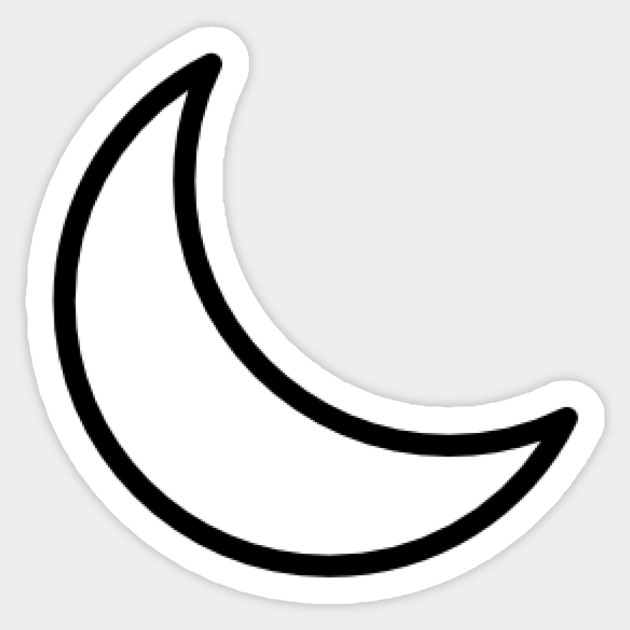 Crescent Moon Crescent Moon Sticker Teepublic