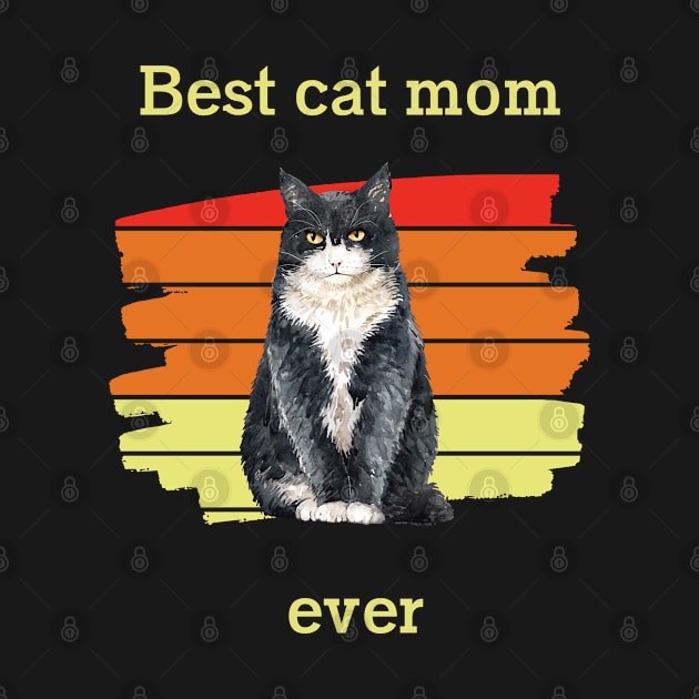 Cat t shirt - Best cat mom ever by hobbystory