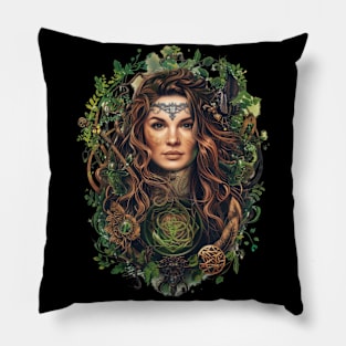 Wiccan pagan goddess Pillow