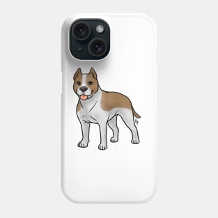 Dog - American Staffordshire Terrier - Cropped Tan and White Phone Case