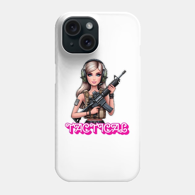 Girl Doll Tactical Phone Case by Rawlifegraphic