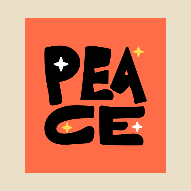 peace doodle art by yayastudio