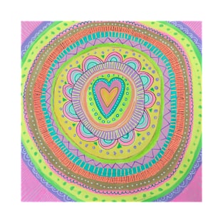 Boho Love heart Mandala T-Shirt