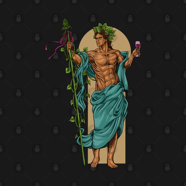 God of Greek mythology - Bacchus Dionysus by Modern Medieval Design