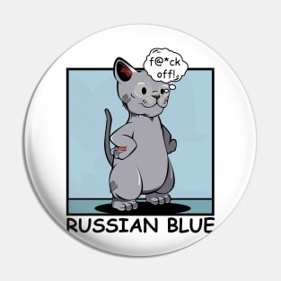 Russian Blue Cat Pin