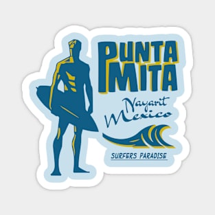 Punta Mita Surfer silhouette Vintage Magnet