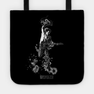 Bruce Springsteen The Boss Watercolor Splatter 03bw Tote