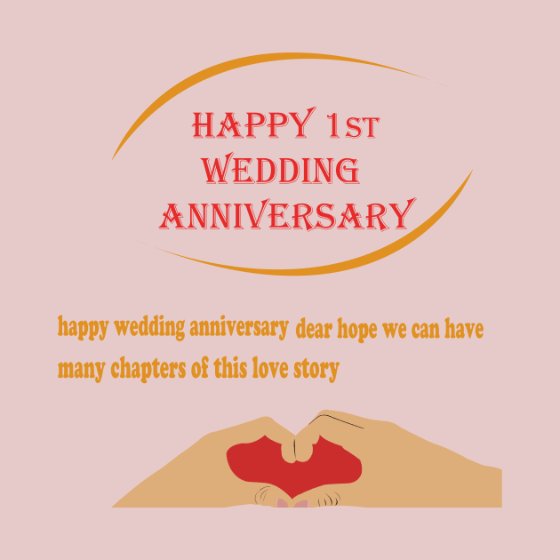 t shirt happy 1st wedding anniversary by best seller shop