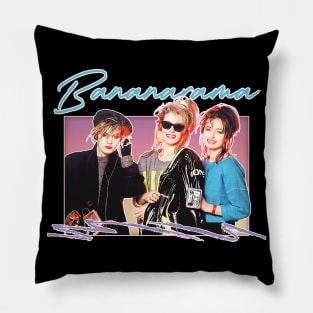 Vintage-Styled 80s Bananarama Design Pillow