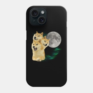 3 Doge Moon Phone Case