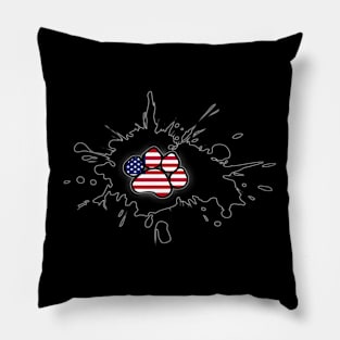 Independence Day Puppy Design Pillow