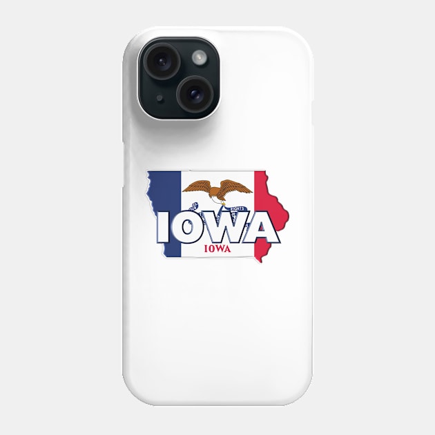 Iowa Colored State Phone Case by m2inspiration