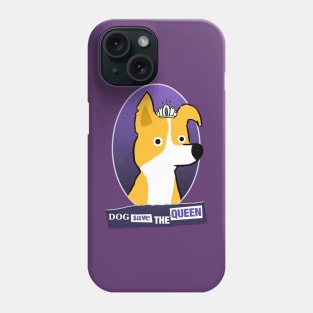 Dog save the Queen - Retro Punk halftone style Phone Case