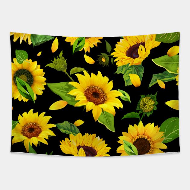 New Watercolor Sunflower 3 Tapestry by B&K