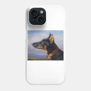 Portrait of a Doberman (1916) by Carl Reichert Phone Case