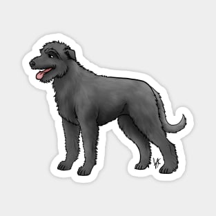 Dog - Irish Wolfhound - Black Magnet