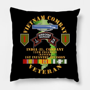 Vietnam Combat Vet - I Co 75th Infantry (Ranger) - 1st ID SSI Pillow